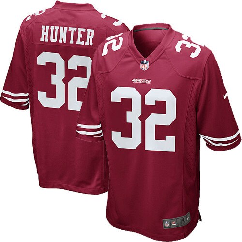 San Francisco 49ers S Kendall Hunter Scarlet NFL jersey front view