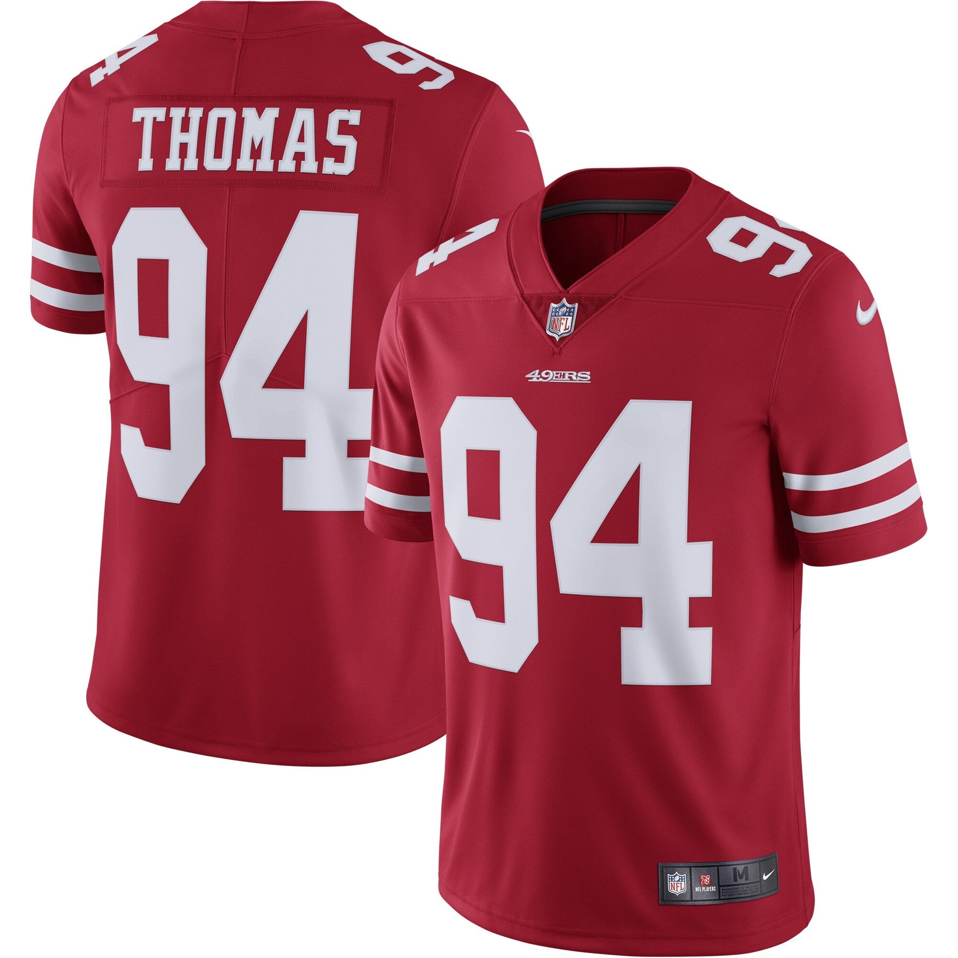 San Francisco 49ers Solomon Thomas Scarlet NFL jersey front view