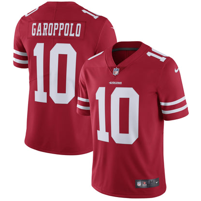 San Francisco 49ers Jimmy Garoppolo Scarlet NFL jersey front view