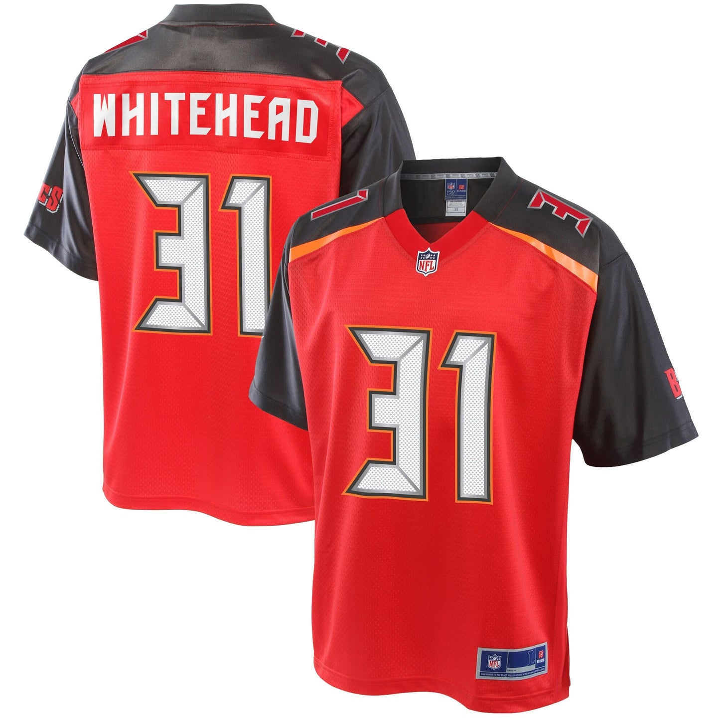 Tampa Bay Buccaneers Whitehead Big Tall NFL jersey front view