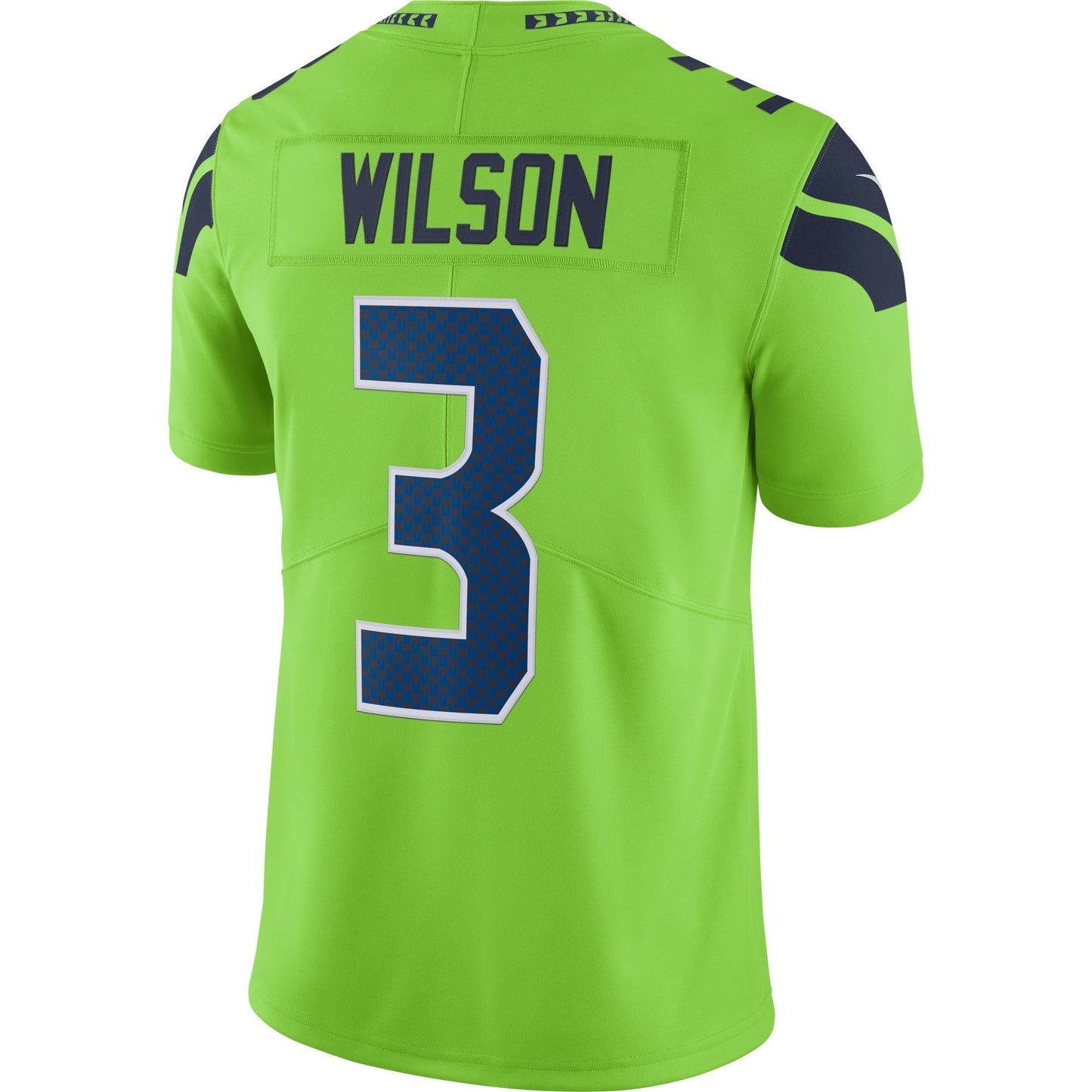 Seattle Seahawks Russell Wilson Neon NFL jersey front view