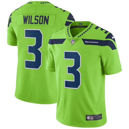 Seattle Seahawks Russell Wilson Neon NFL jersey front view