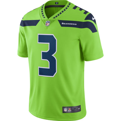 Seattle Seahawks Russell Wilson Neon NFL jersey front view