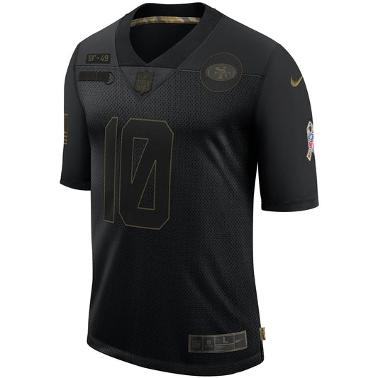 San Francisco 49ers Jimmy Garoppolo Salute To Service NFL jersey front view