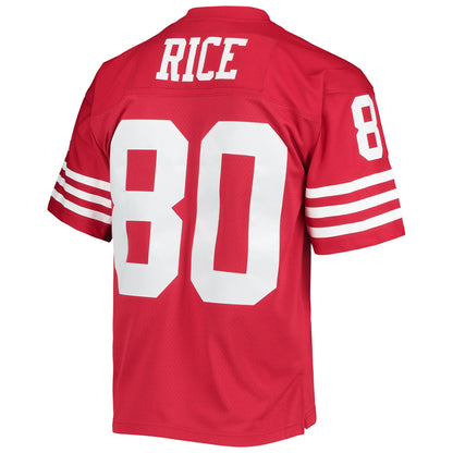 San Francisco 49ers Jerry Rice Scarlet Legacy NFL jersey front view