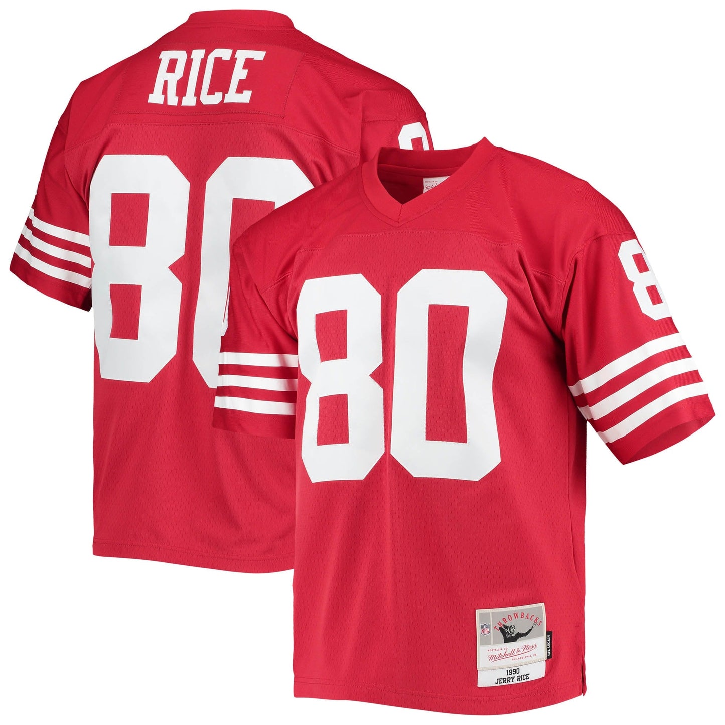 San Francisco 49ers Jerry Rice Scarlet Legacy NFL jersey front view