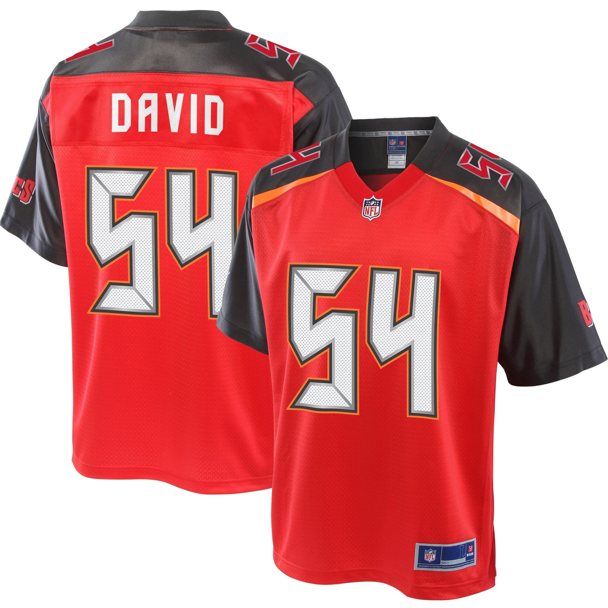 Tampa Bay Buccaneers Lavonte David Big Tall NFL jersey front view