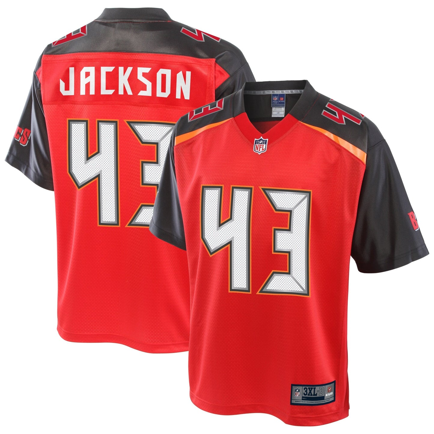 Tampa Bay Buccaneers Darius Jackson Big Tall NFL jersey front view
