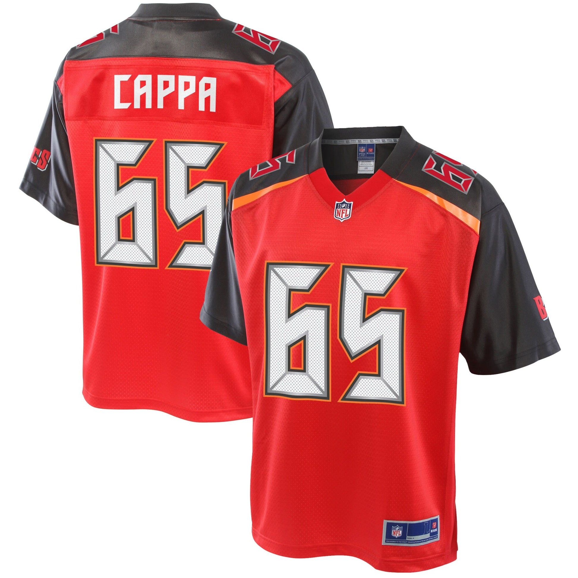Tampa Bay Buccaneers Alex Cappa Big Tall NFL jersey front view