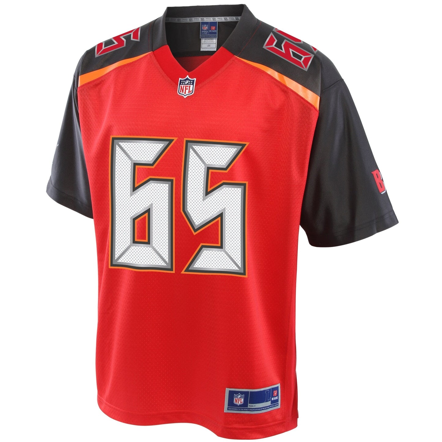 Tampa Bay Buccaneers Alex Cappa Big Tall NFL jersey front view
