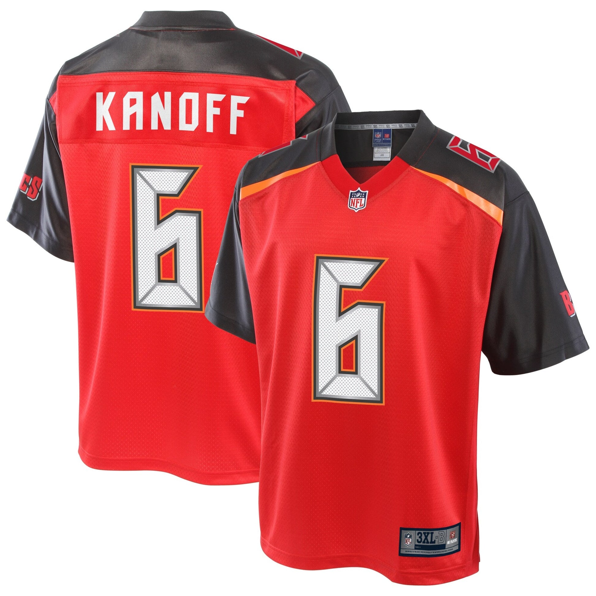 Tampa Bay Buccaneers Chad Kanoff Big Tall NFL jersey front view