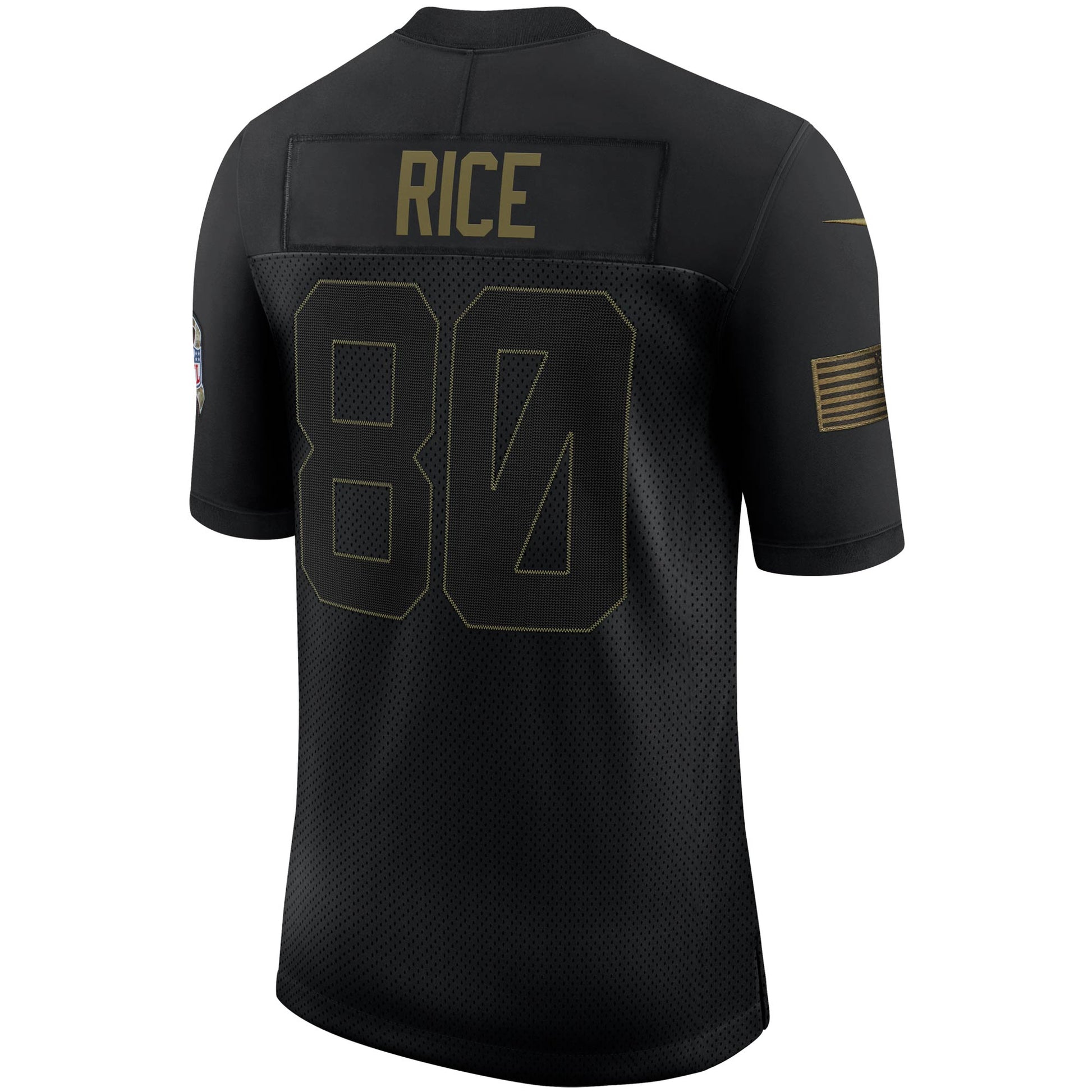 San Francisco 49ers Jerry Rice Salute To Service NFL jersey front view