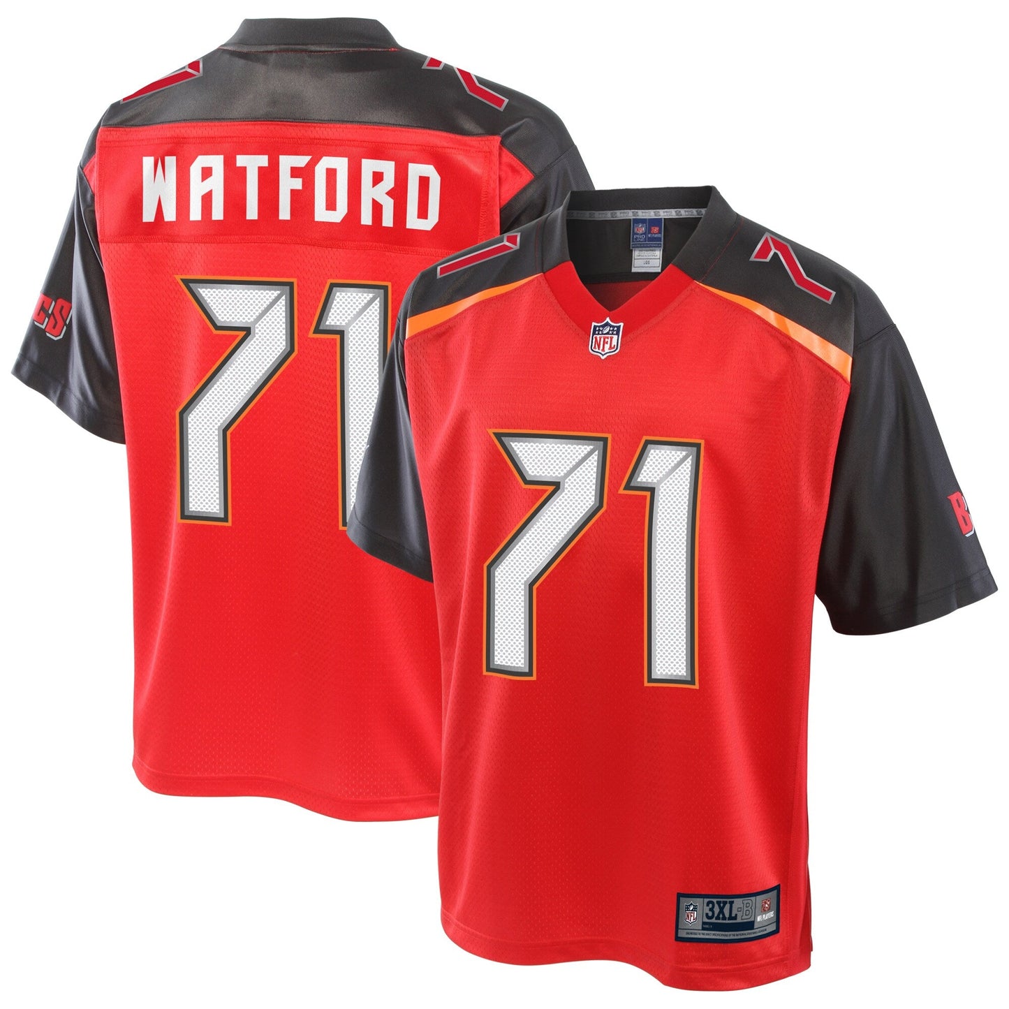 Tampa Bay Buccaneers Earl Watford Big Tall NFL jersey front view