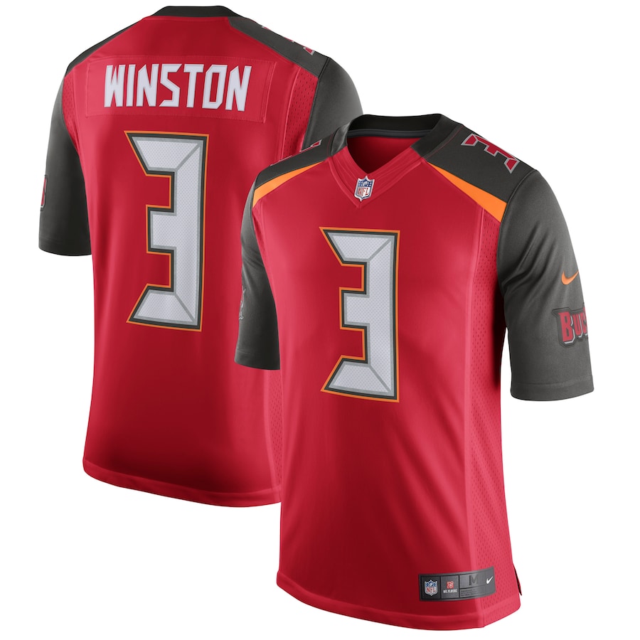 Tampa Bay Buccaneers Jameis Winston Speed Machine NFL jersey front view
