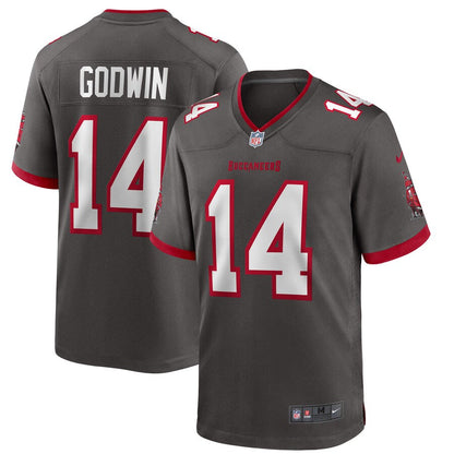 Tampa Bay Buccaneers Chris Godwin Pewter NFL jersey front view