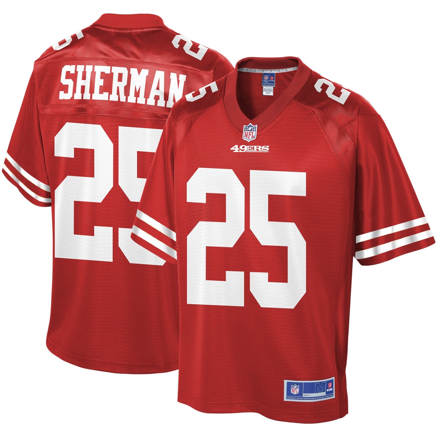 San Francisco 49ers Richard Sherman Scarlet NFL jersey front view