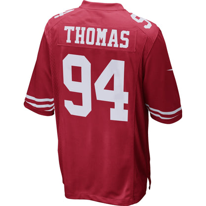San Francisco 49ers Solomon Thomas Scarlet NFL jersey front view