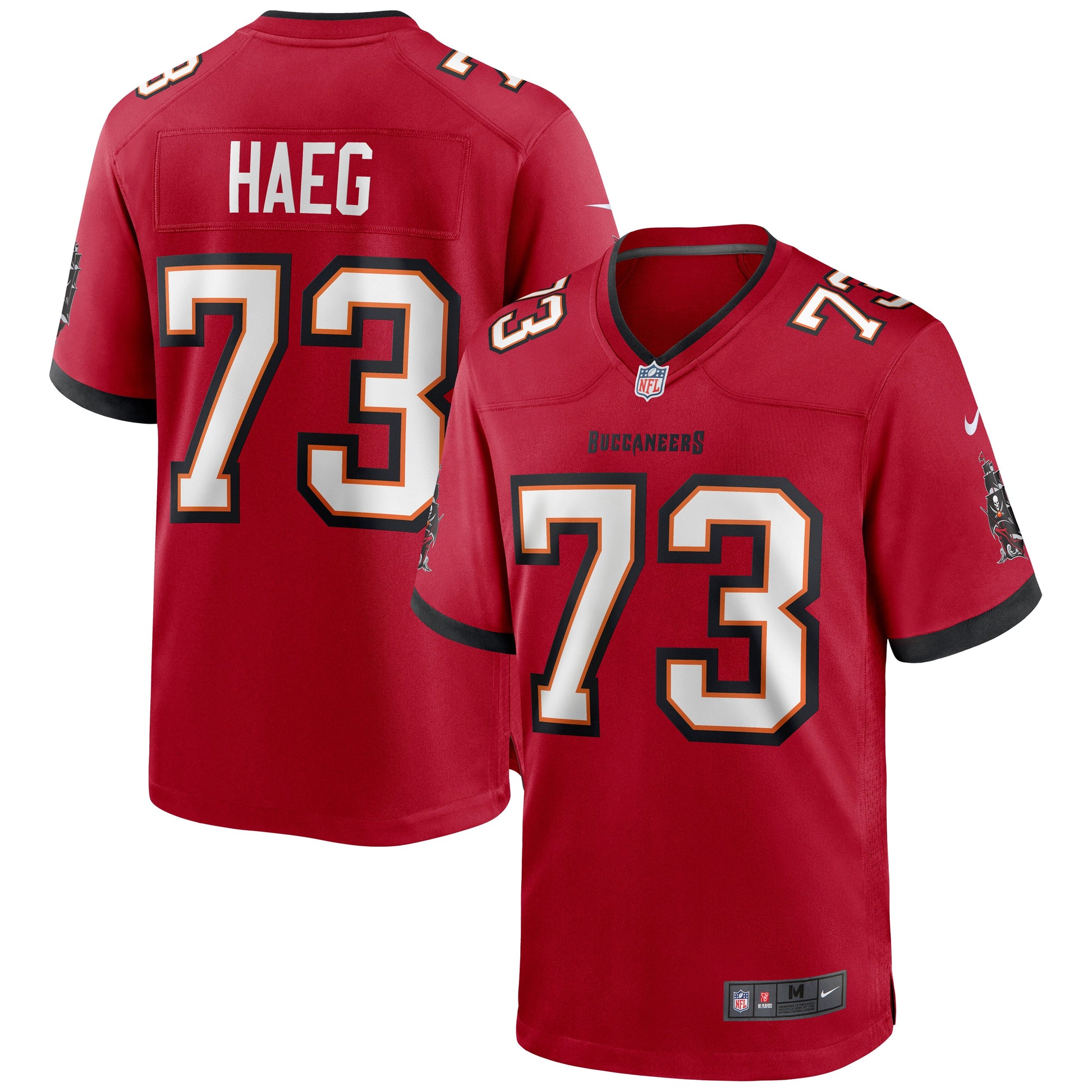Tampa Bay Buccaneers Joe Haeg NFL jersey front view