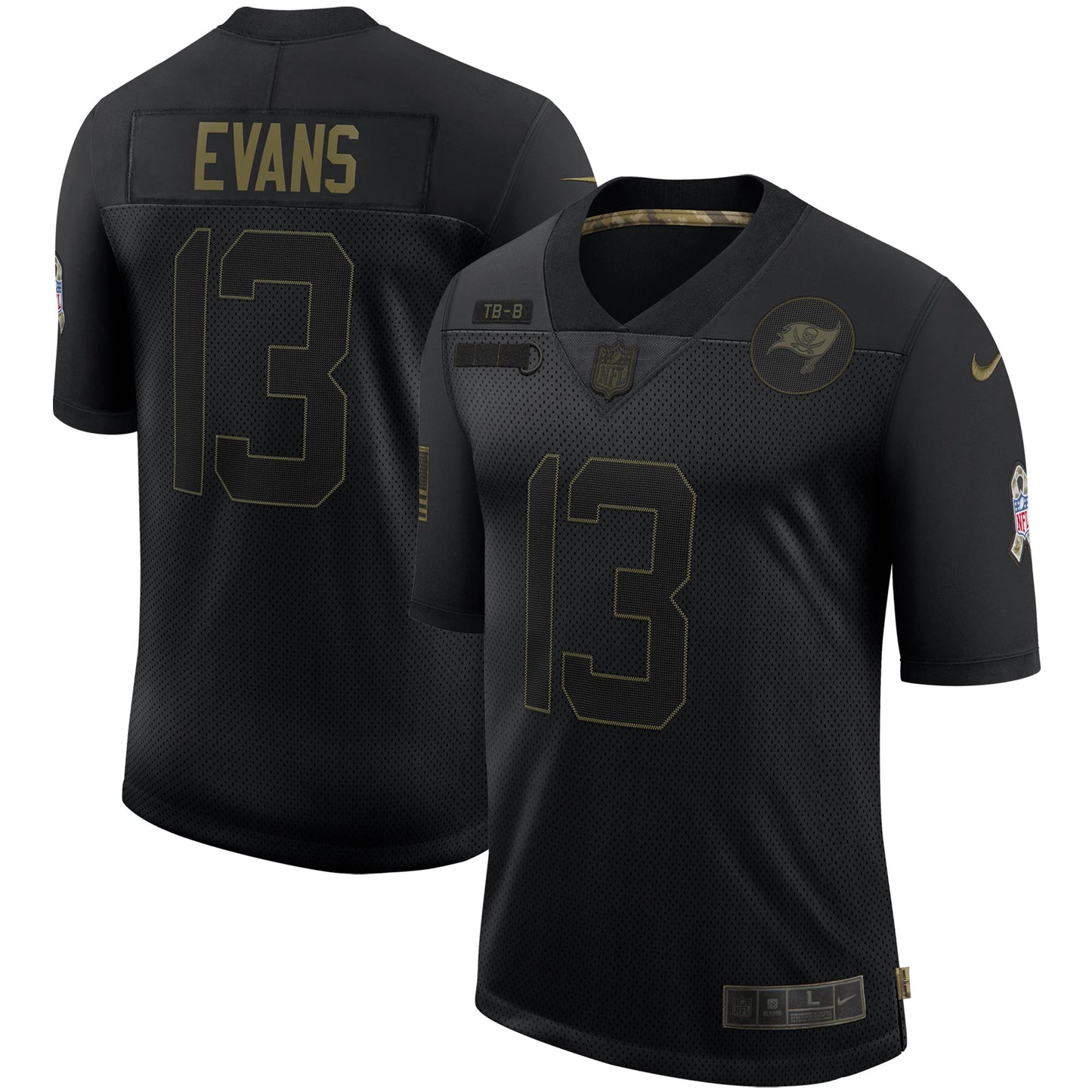 Tampa Bay Buccaneers Mike Evans Salute To Service NFL jersey front view