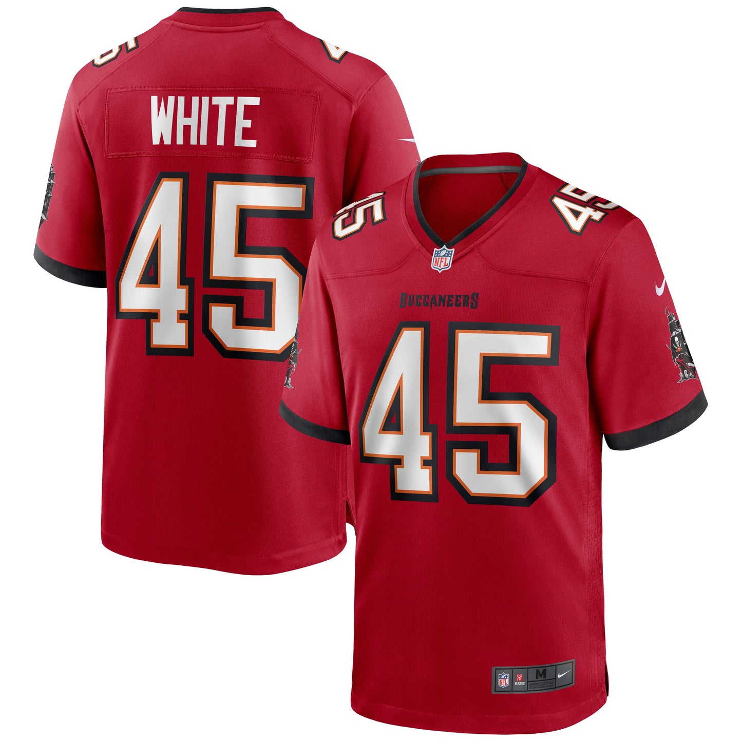 TB DD White Red Game Jersey rtj football 1792