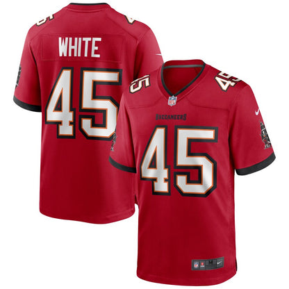 TB DD White Red Game Jersey rtj football 1792