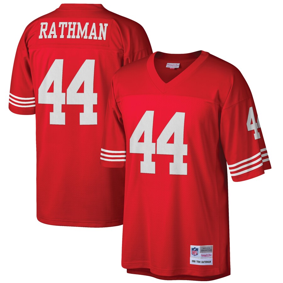 San Francisco 49ers Tom Rathman Scarlet Legacy NFL jersey front view