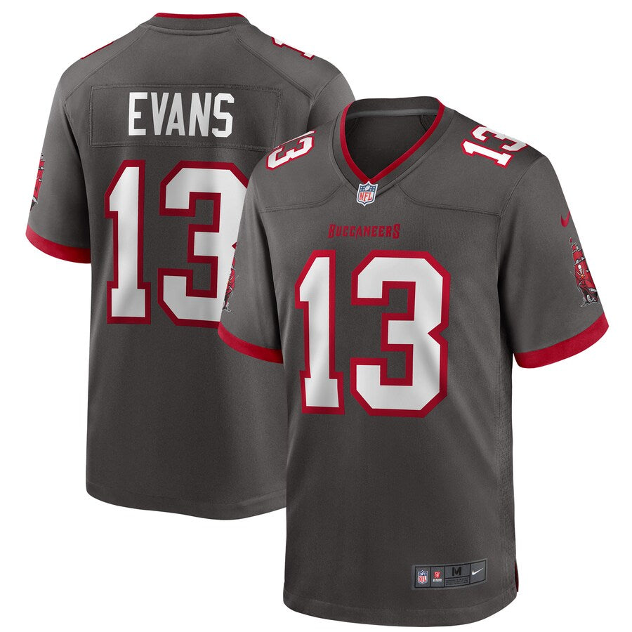 Tampa Bay Buccaneers Mike Evans Pewter NFL jersey front view