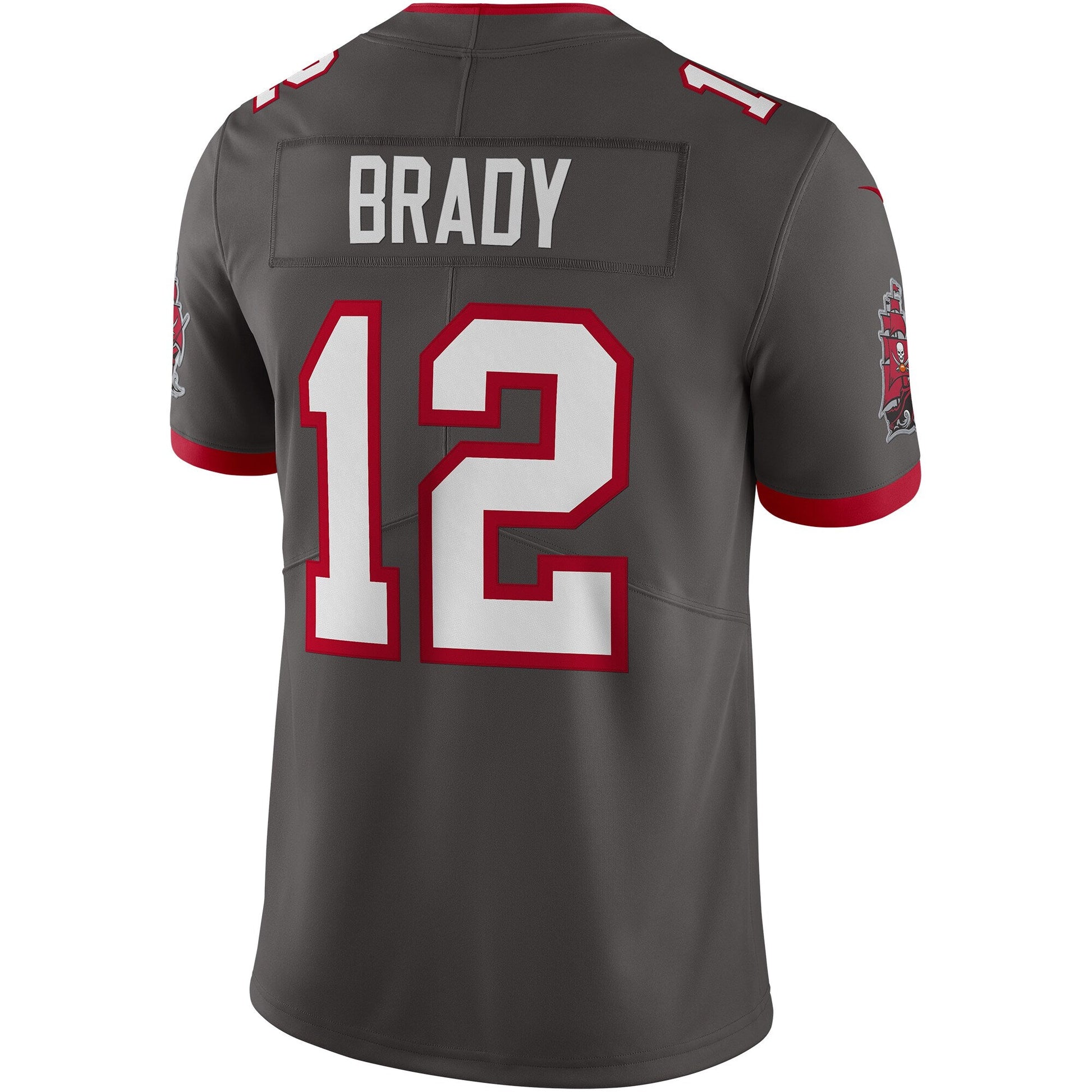 Tampa Bay Buccaneers Tom Brady Pewter NFL jersey front view