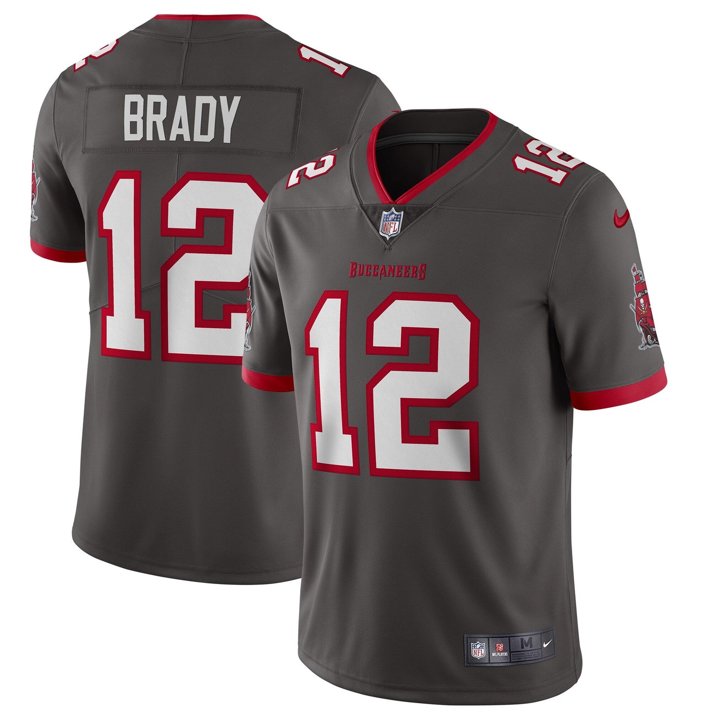 Tampa Bay Buccaneers Tom Brady Pewter NFL jersey front view