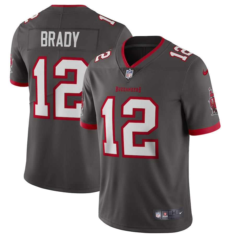 Tampa Bay Buccaneers Tom Brady Pewter NFL jersey front view