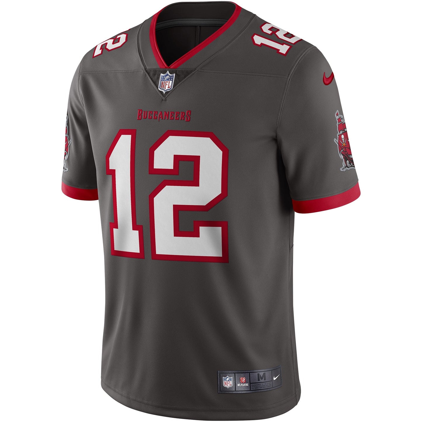 Tampa Bay Buccaneers Tom Brady Pewter NFL jersey front view