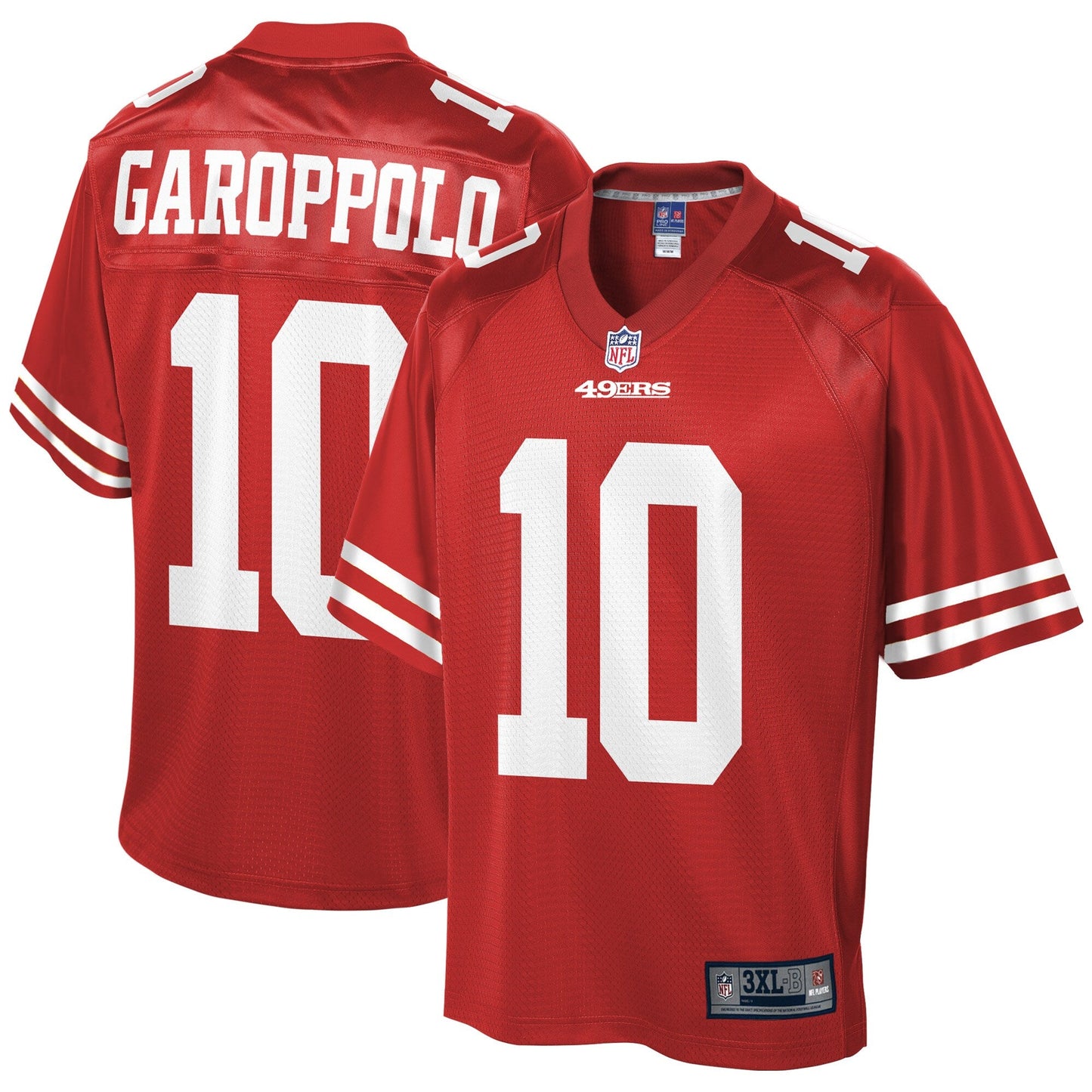San Francisco 49ers Jimmy Garoppolo Scarlet NFL jersey front view