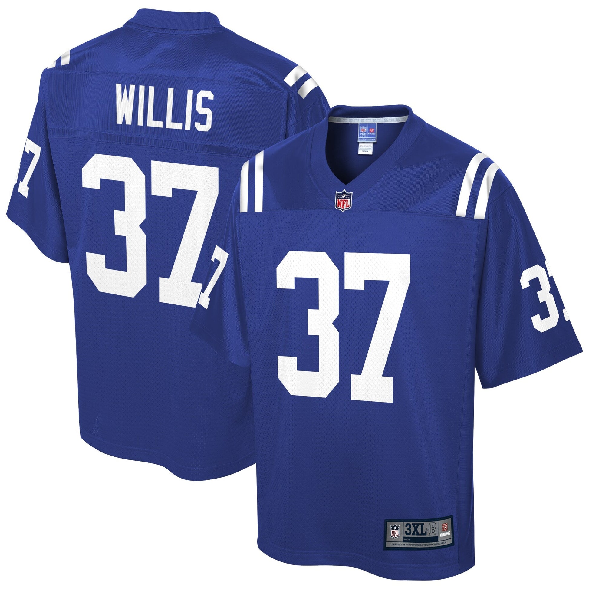 Indianapolis Colts Khari Willis Big Tall NFL jersey front view