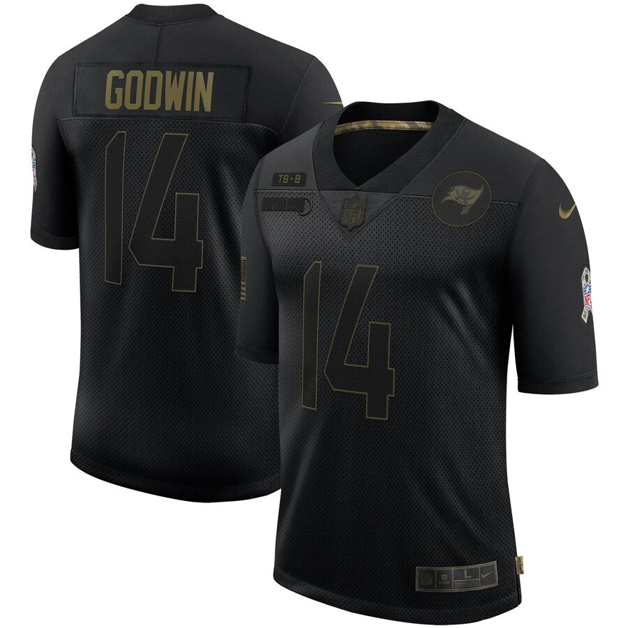 Tampa Bay Buccaneers Chris Godwin Salute To Service NFL jersey front view