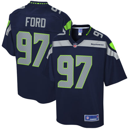 Seattle Seahawks Poona Ford College NFL jersey front view