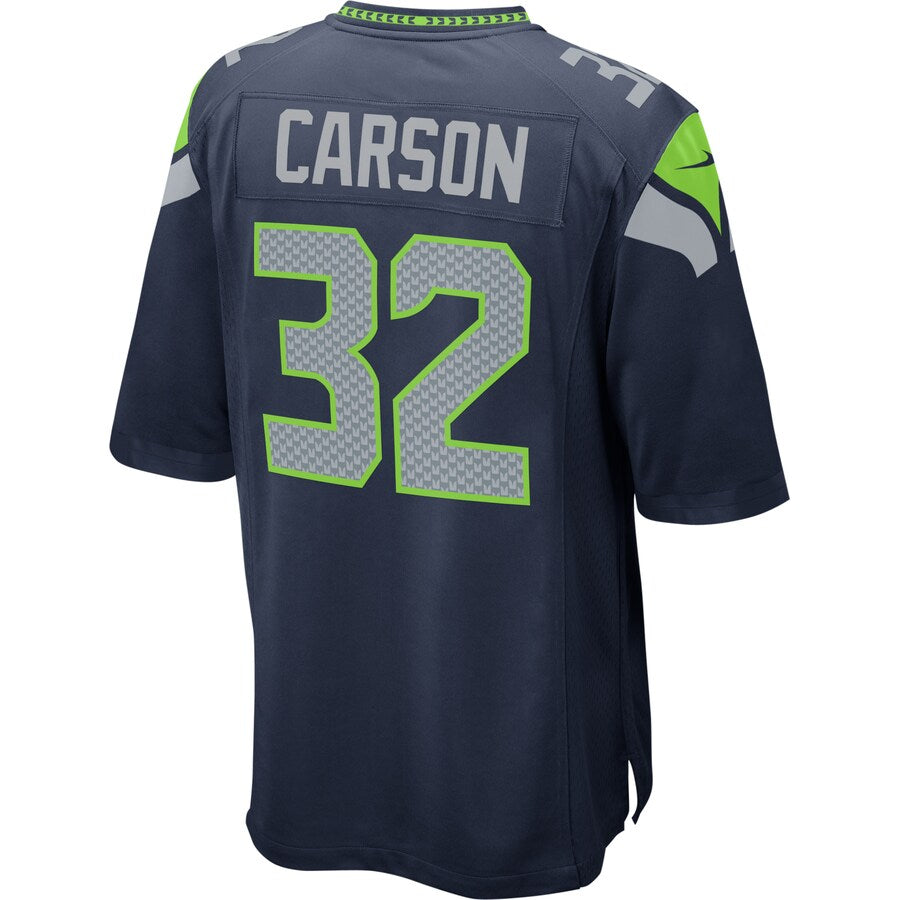 Seattle Seahawks Chris Carson NFL jersey front view