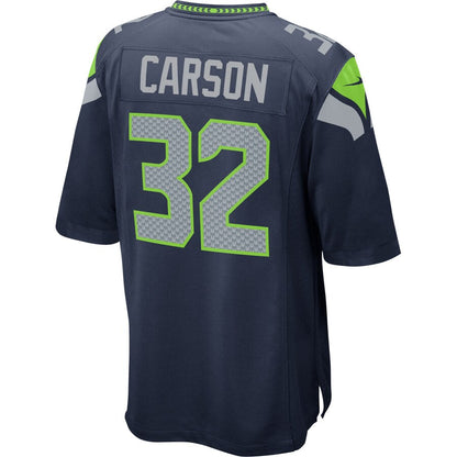 Seattle Seahawks Chris Carson NFL jersey front view