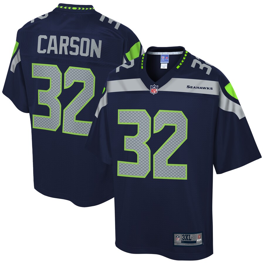 Seattle Seahawks Chris Carson College Big Tall NFL jersey front view