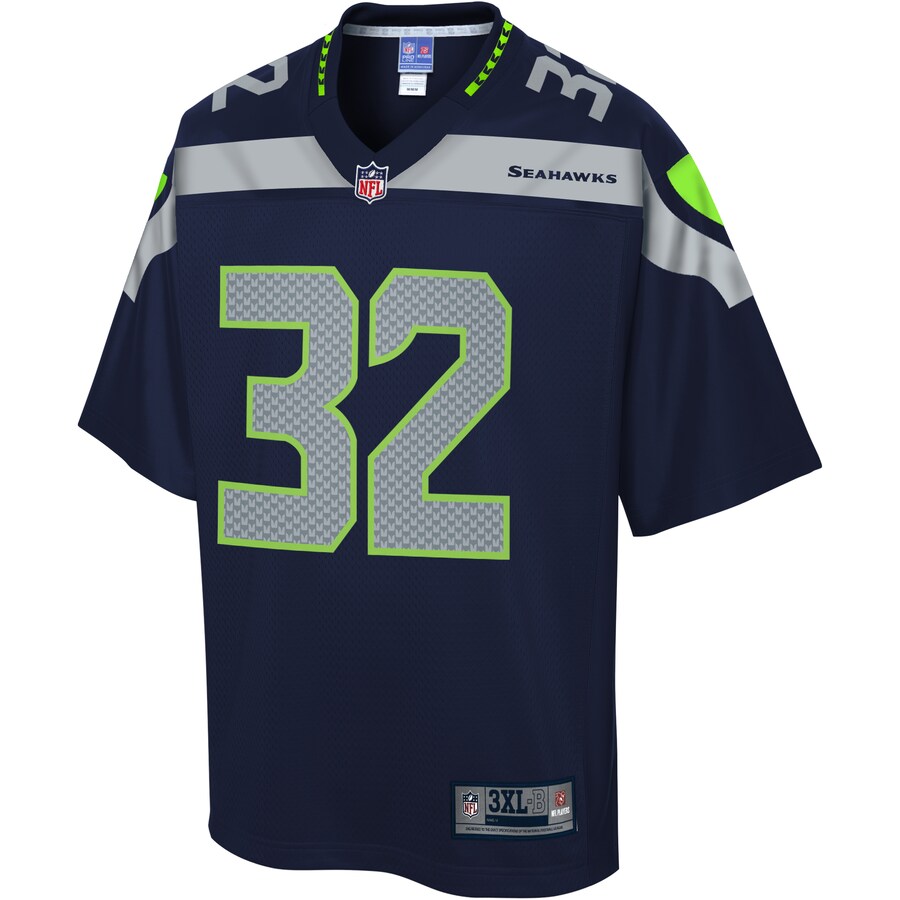 Seattle Seahawks Chris Carson College Big Tall NFL jersey front view
