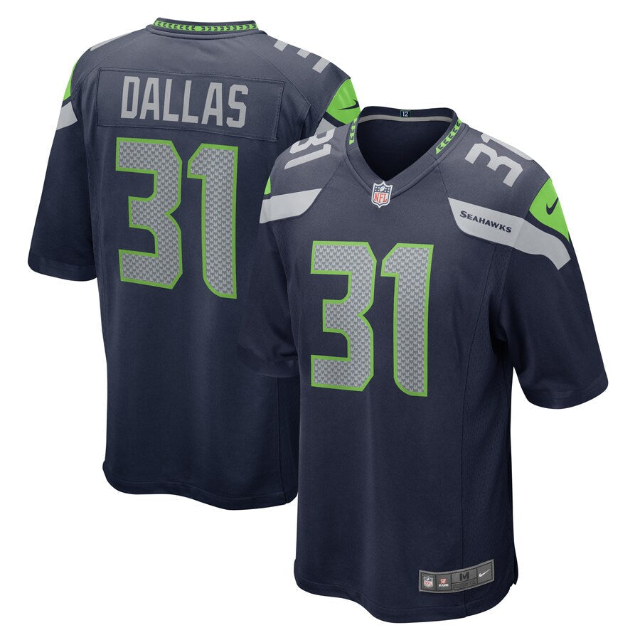 Seattle Seahawks Deejay Dallas College NFL jersey front view