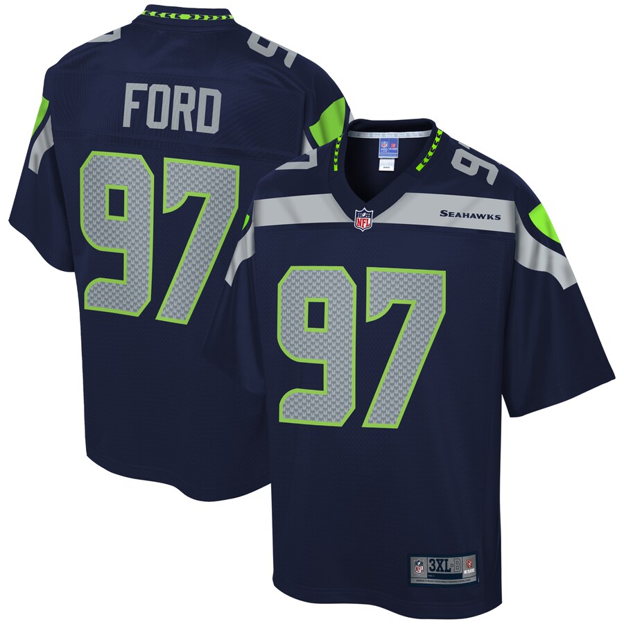 Seattle Seahawks Poona Ford College Big Tall NFL jersey front view