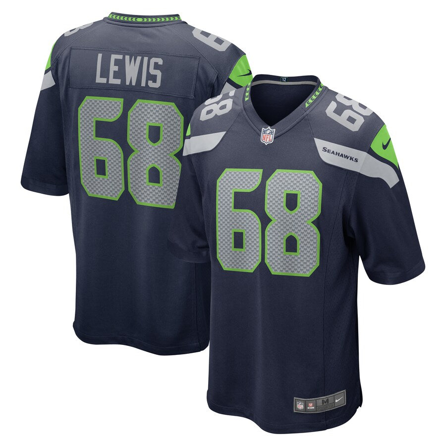 Seattle Seahawks Damien Lewis College NFL jersey front view