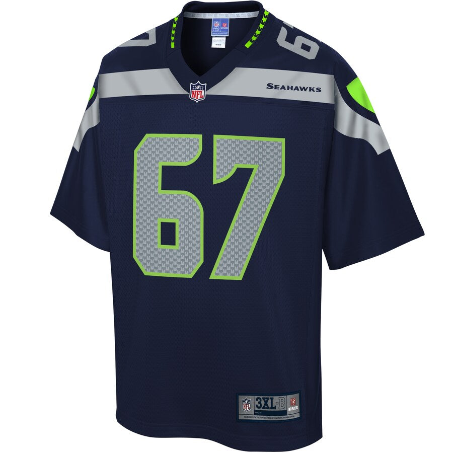 Seattle Seahawks Demarcus Christmas College Big Tall NFL jersey front view