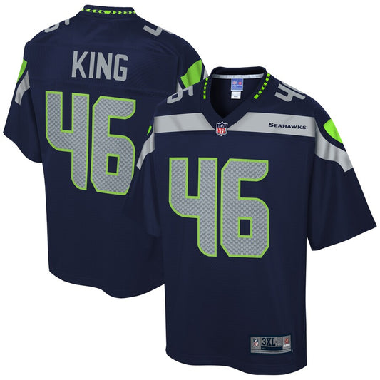 SEA AK  Pro Line College Navy Big Tall Jersey rtj football 2197