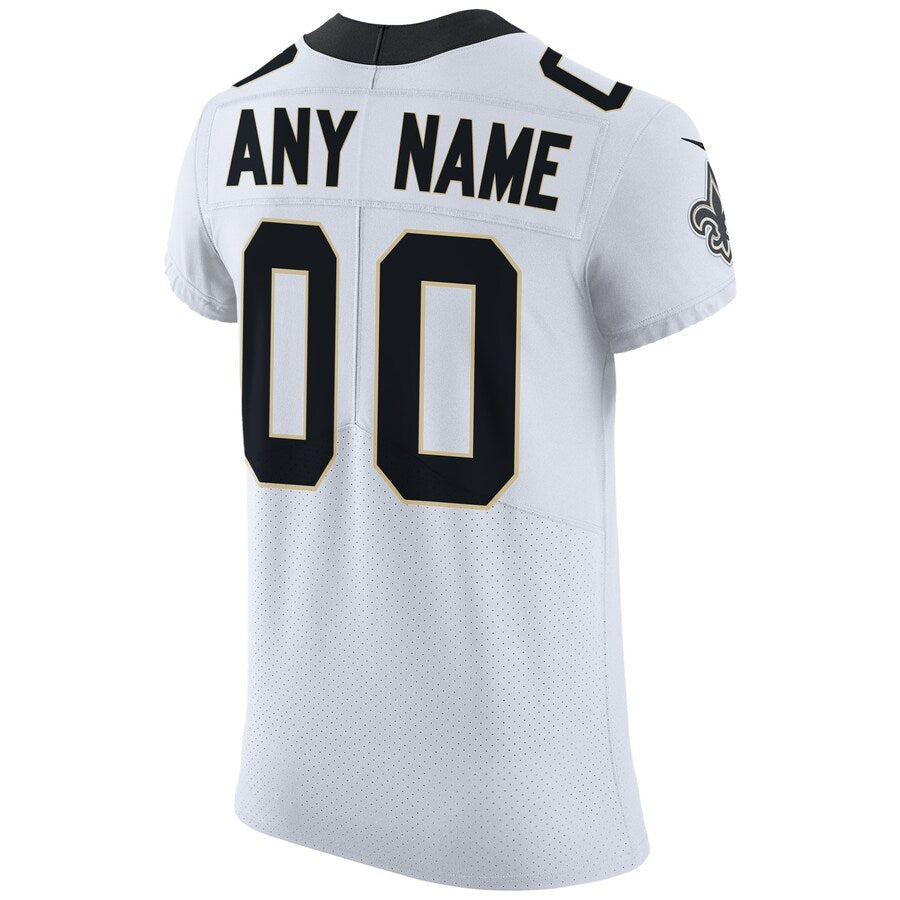 NO White Elite Custom Jersey rtj football 2284