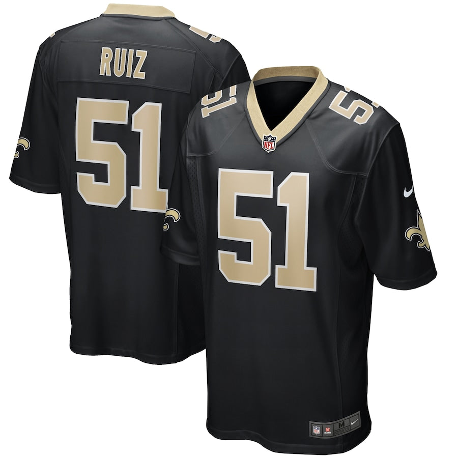 New Orleans Saints Cesar Ruiz Draft First Round NFL jersey front view