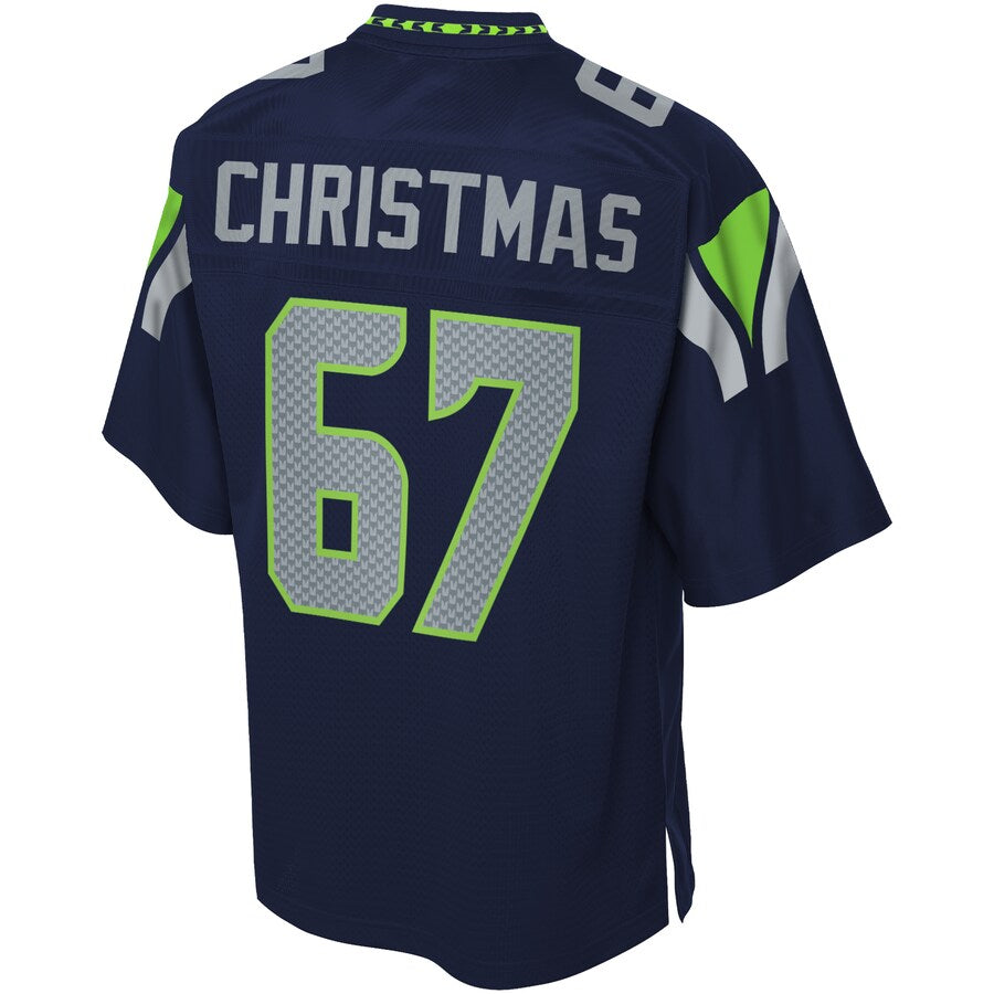 SEA DC  Pro Line College Navy Team Jersey rtj football 2121