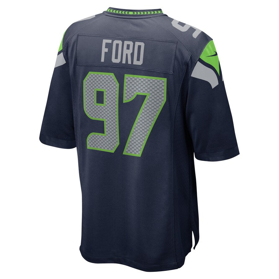 Seattle Seahawks Poona Ford College NFL jersey front view