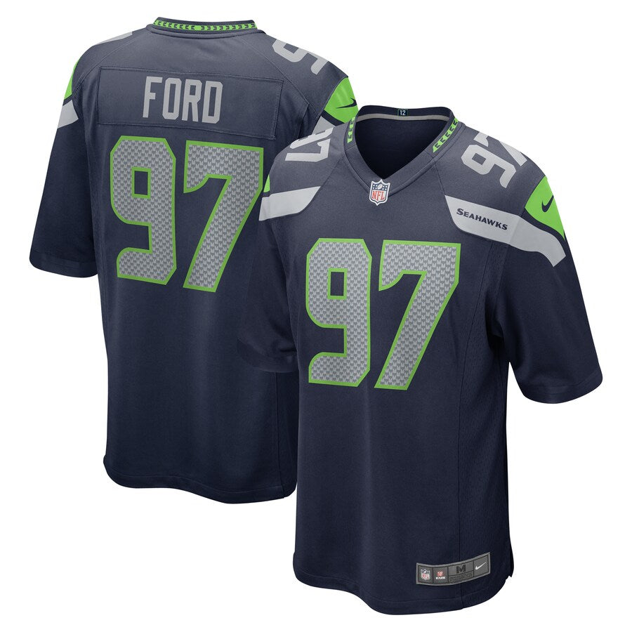 Seattle Seahawks Poona Ford College NFL jersey front view