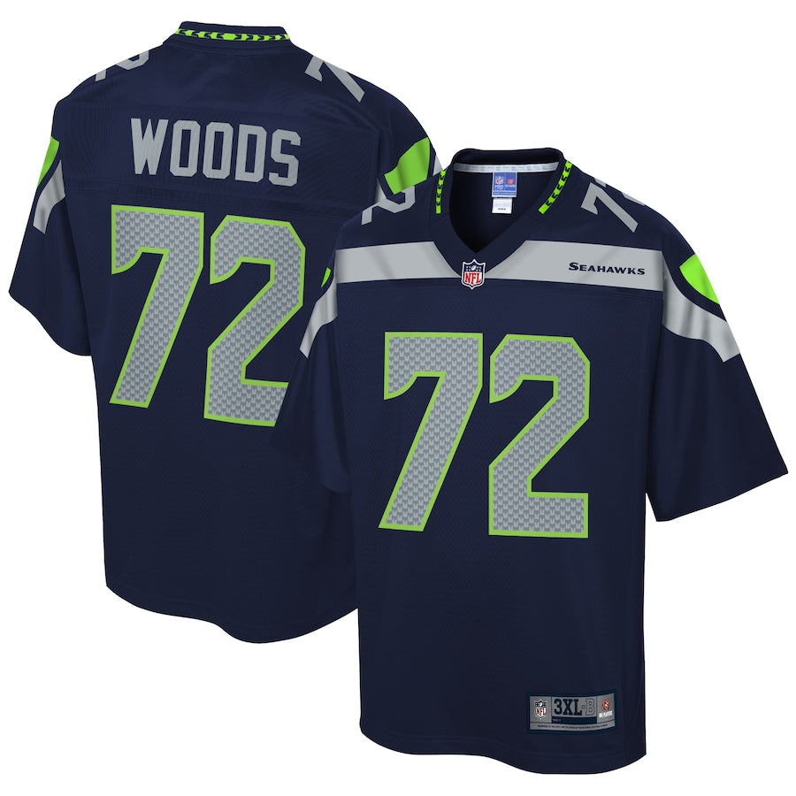 SEA AW  Pro Line College Navy Big Tall Jersey rtj football 2207